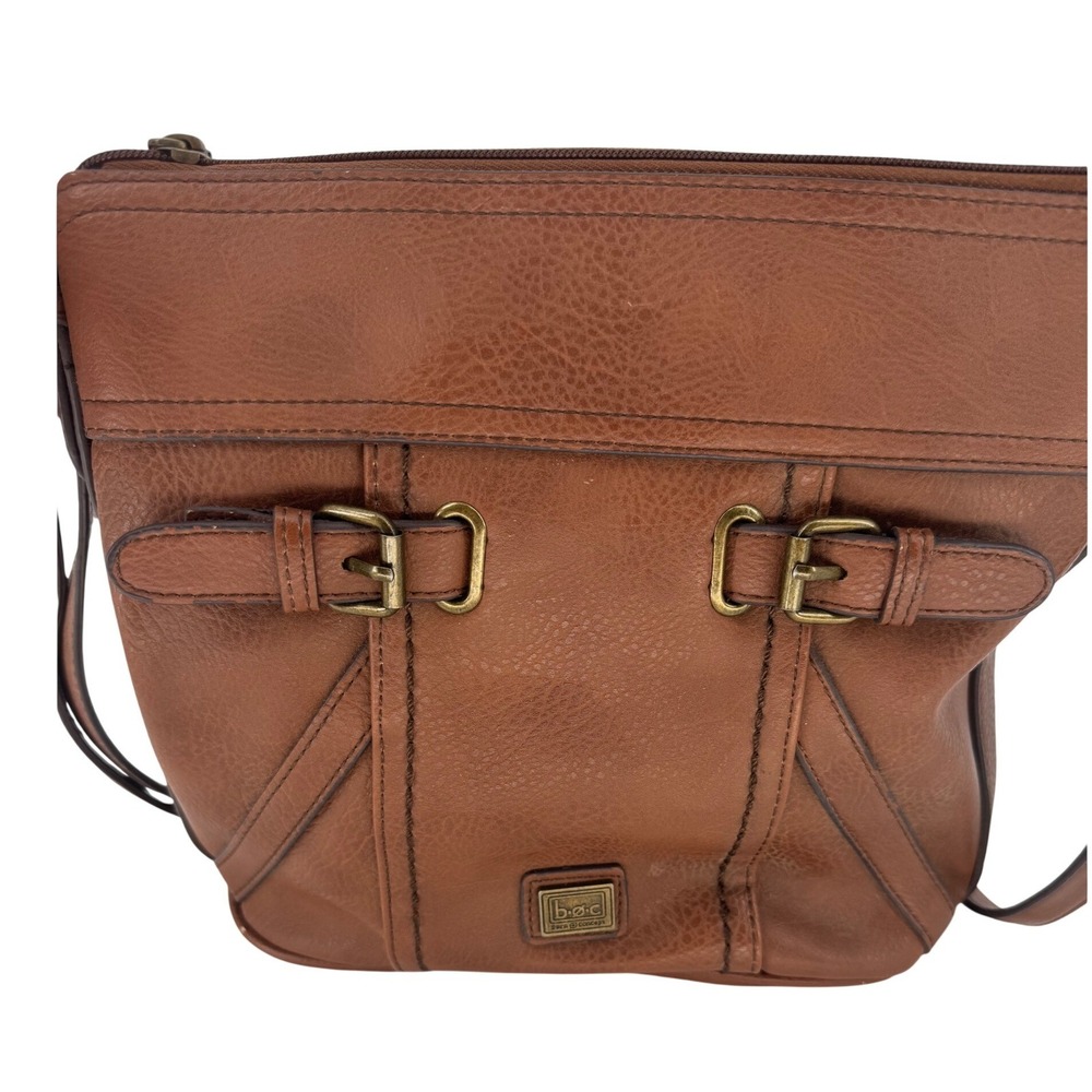 b.o.c. Born Concept Women Crossbody Bag Medium Brown Buckle Accent